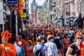 People walking in the streets - Koninginnedag 2012 Royalty Free Stock Photo