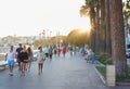 People walking in a summer afternoon in Cannes