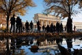 People walking to Brandenburg Gate