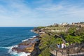 People walking to Waverley Cemetery along the Bondi to Coogee coastal walk