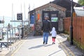 People walking at Weymouth Harbour