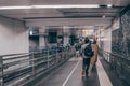 People walking on underground passage at Shinjuku, Tokyo, Nov 28 2023 Royalty Free Stock Photo