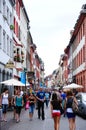 People walks on the populous street at Heidelberg.