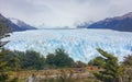 People on the walkways looking at the Perito Moreno Glacier, El Calafate, Patagonia Argentina.