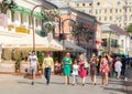 People wallking on Klimentovsky lane in Moscow