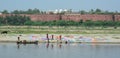 People washing clothes in Agra, India Royalty Free Stock Photo