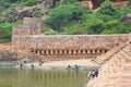 People washing clothes near by a pond, India