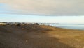 People watch the whales at El Doradillo beach near Puerto Madryn bay Royalty Free Stock Photo