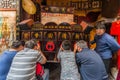 People watching chinese cinema in shanghai