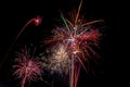 People watching the New Year celebrations and fireworks at the `Himmelsleiter` in Bochum, Germany, 2016.