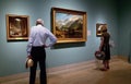 People watching paintings in the Dallas Museum of art p gallery, United States Royalty Free Stock Photo