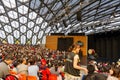 People watching performance in the Expo Hall in Taipei International Flora Exposition