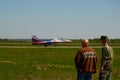 People watching planes at the air show Kubinka, Moscow region, Russia, may 12, 2018