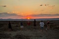 People Watching the Sunset over Sesriem Canyon, Namibia