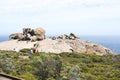 Remarkable Rocks - People on way to Remarkable Rocks, Kangeroo Island, Australia