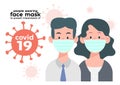 People wearing face mask to prevent transmission of COVID-19