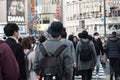 People wearing a mask in a crowded place during Coronavirus