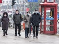 People wearing masks in Shanghai