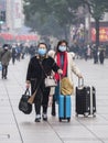 People wearing masks in Shanghai