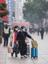 People wearing masks in Shanghai