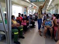 People wearing masks on the subway