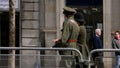 People wearing period uniforms of the Irish Republican rebels in Dublin 2016