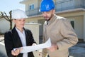 people wearing safety helmets and workwear Royalty Free Stock Photo