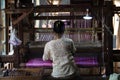 People weaving clothes near Inle Lake, Myanmar