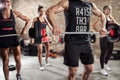 People with weights Royalty Free Stock Photo
