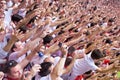 People welcomed opening of San Fermin festival Royalty Free Stock Photo