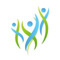 People, wellness, celebration, logo, health, ecology healthy symbol icon set design vector. Royalty Free Stock Photo