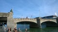 People at the Wettstein-Bridge, Basle