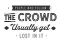 People who follow the crowd Royalty Free Stock Photo