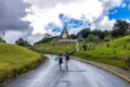 Sep 18, 2022 People who visit the Regina Rica Queen of the Holy Rosary chapel to pray, Rizal Province, Philippines