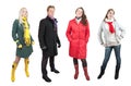 People in wintry clothes Royalty Free Stock Photo