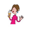 People woman licking ice cream 2