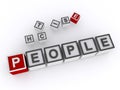 people word block on white Royalty Free Stock Photo