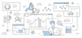 People work with data analysis research