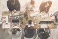 People working around a table