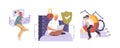 People working with data using cyberspace, digital visualization, cloud computing storage database
