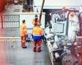 People working on the street Royalty Free Stock Photo