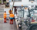 People working on the street Royalty Free Stock Photo