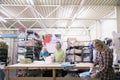 People Working In A Textile Factory Royalty Free Stock Photo