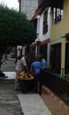 people working venras callejeras fruits seller