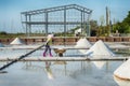 People workingon on salt pans