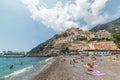 People in world famous Positano beach