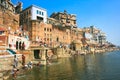 People worshiping bathing in the River Ganges