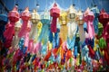 People write good wishes on lanterns and hang them up6