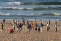 People on the Yoff beach, Dakar Royalty Free Stock Photo