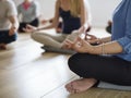 People on yoga class concept Royalty Free Stock Photo